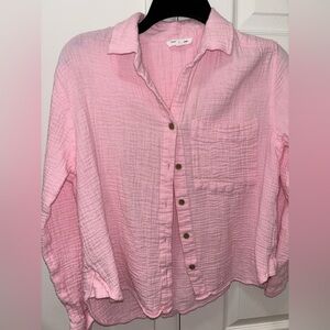 beachlunchlounge Light Pink Button-Down Shirt